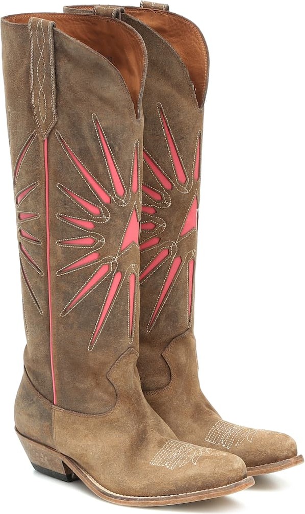 Golden Goose Deluxe Brand Wish Star suede cowboy boots