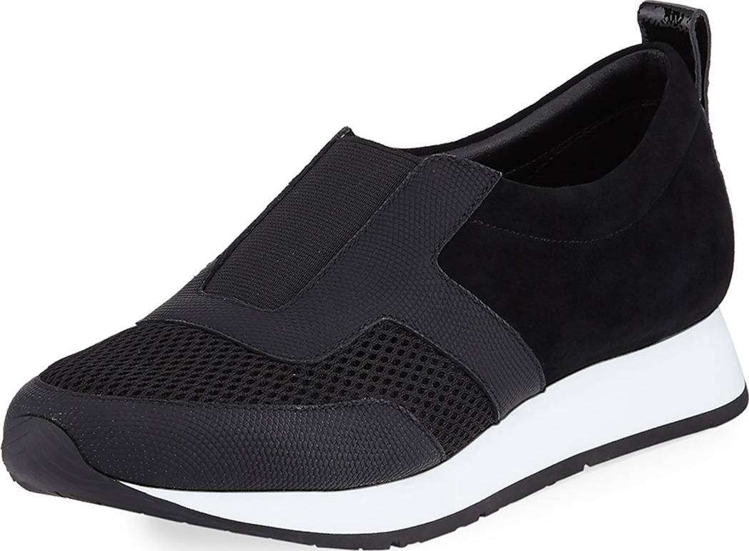 Donald J Pliner Rie Mixed Leather Sneakers