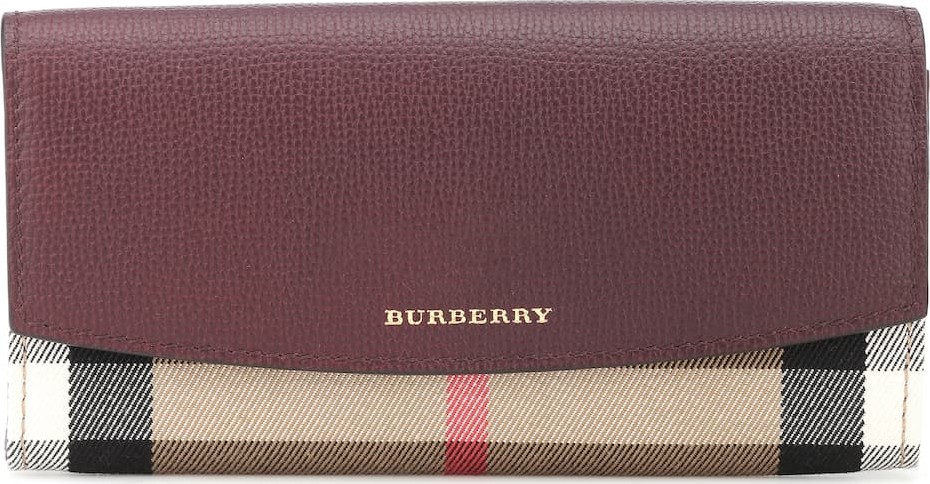 Burberry London England House Check and leather wallet