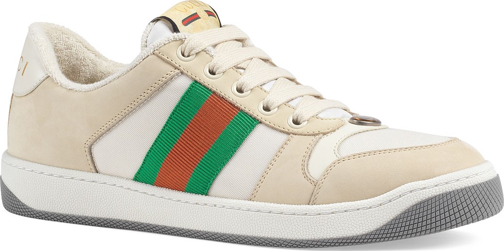 Gucci Screener Low-Top Leather Sneakers