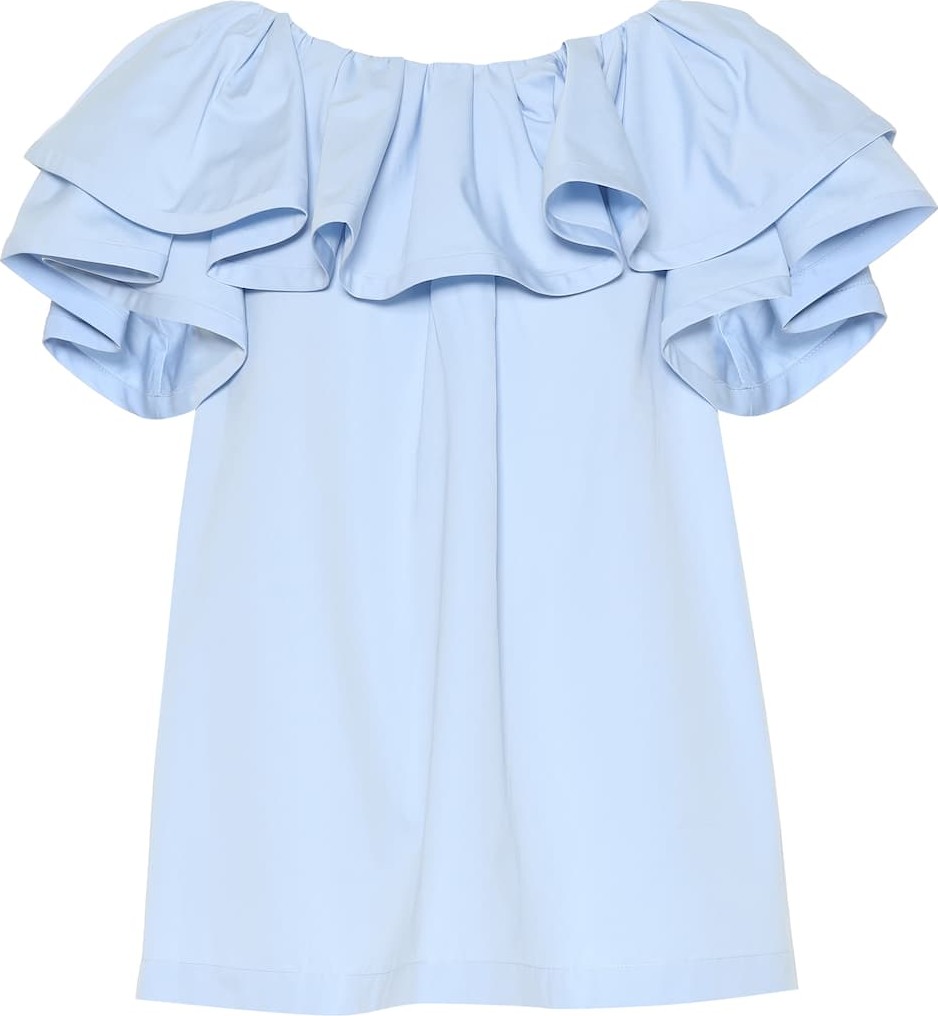 MARC JACOBS Ruffled cotton poplin top