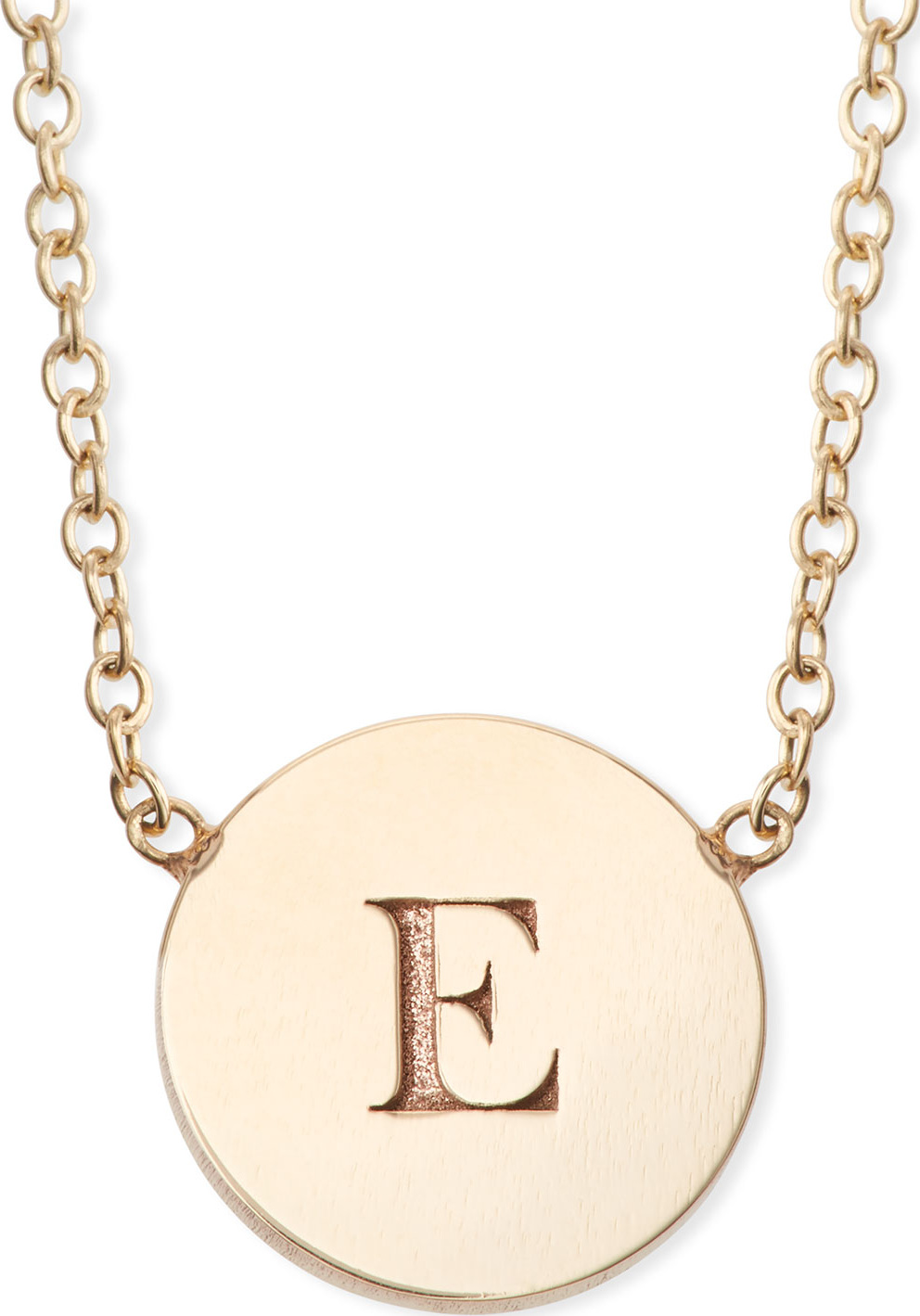 Zoe Chicco 14k Personalized Initial Engraved Disc Pendant Necklace
