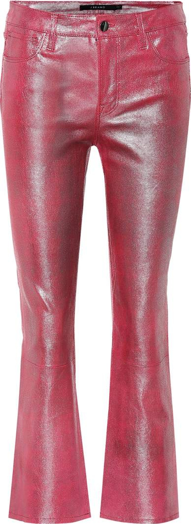 J BRAND Selena mid-rise crop leather pants