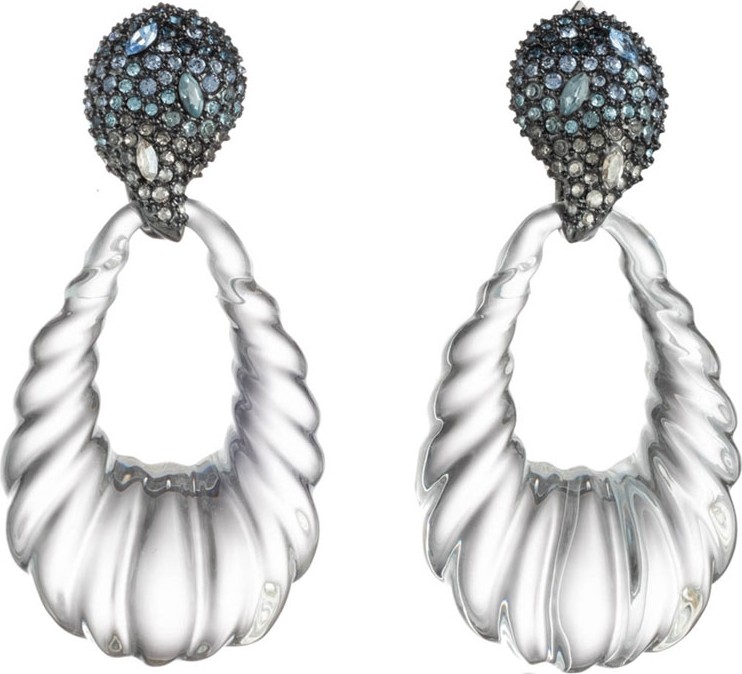 Alexis Bittar Crystal Paisley Rope Teardrop Earrings