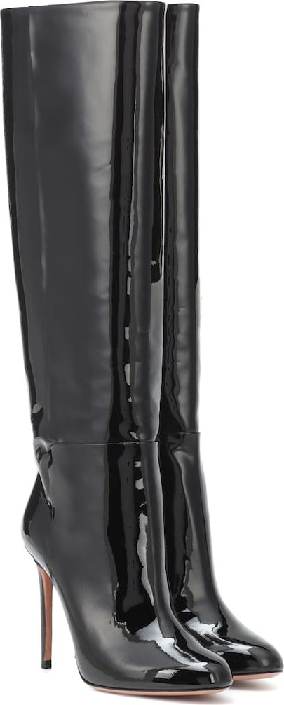 Aquazzura Brera 105 leather knee-high boots