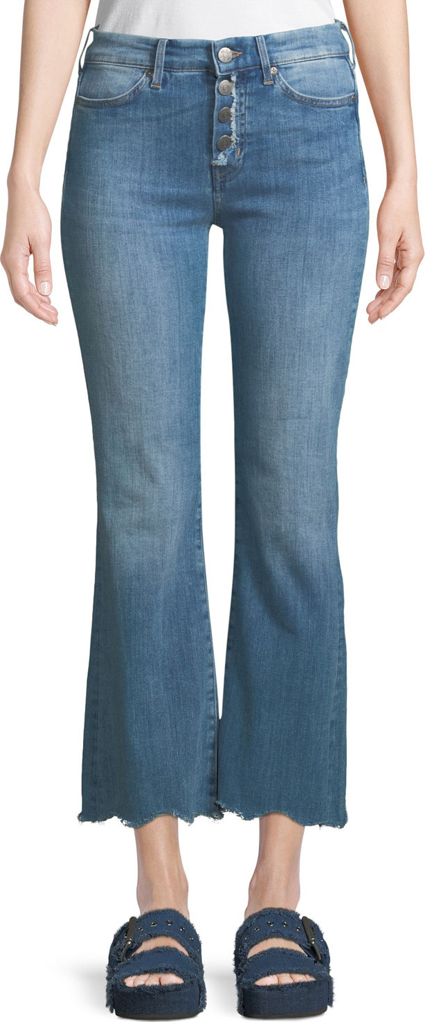 M.i.h Jeans Lou Button-Fly Flared-Leg Ankle Jeans