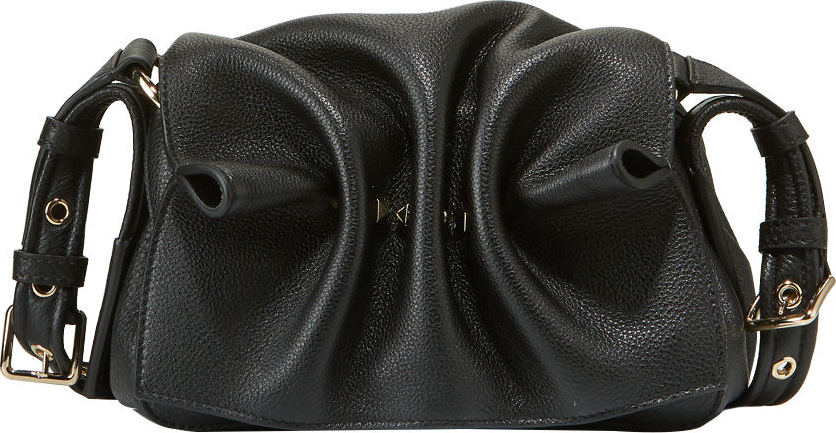 Valentino Bloomy Mini Gathered Leather Shoulder Bag