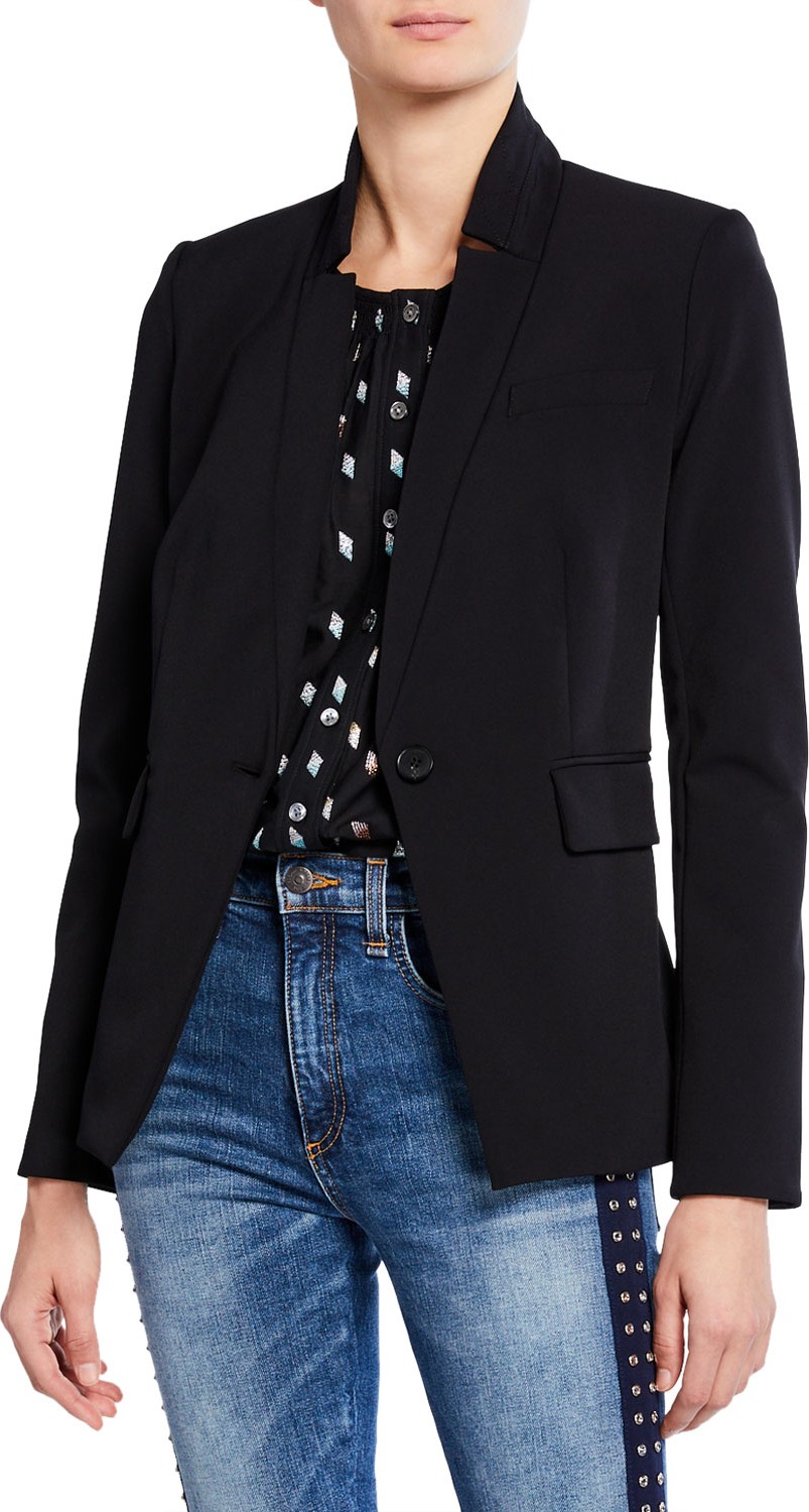 Veronica Beard Rae Single-Button Dickey Jacket