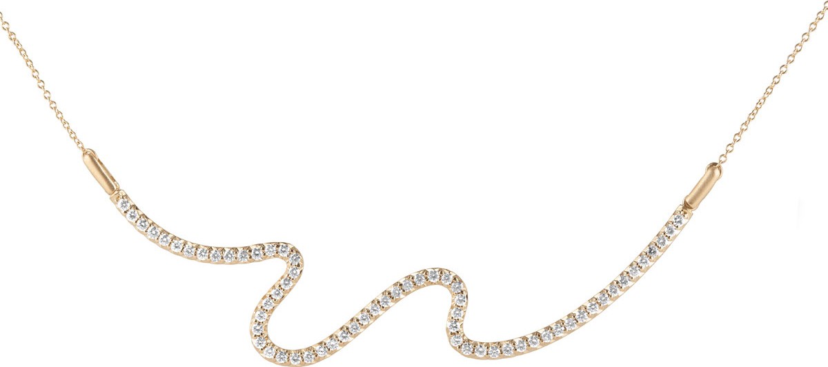 Carelle Brushstroke No. 62 Necklace with Diamonds
