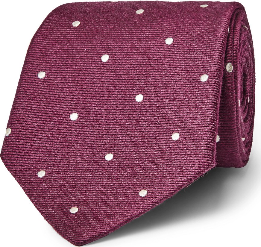 Paul Smith 8cm Polka-Dot Silk and Wool-Blend Tie