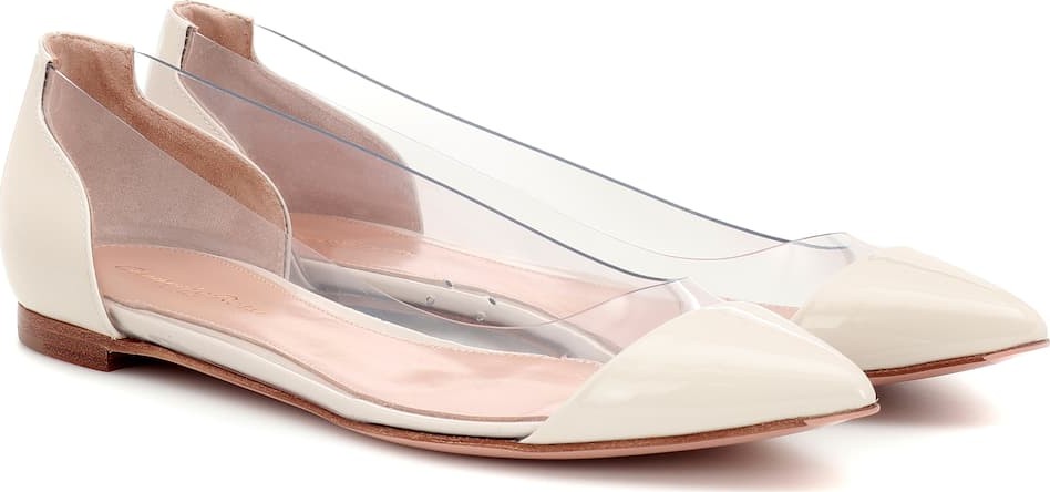 Gianvito Rossi Plexi Flat leather ballerinas