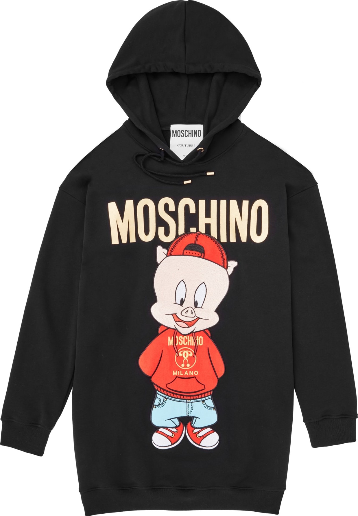 Moschino Porky Pig Graphic Hoodie Moschino Porky Pig Graphic Hoodie