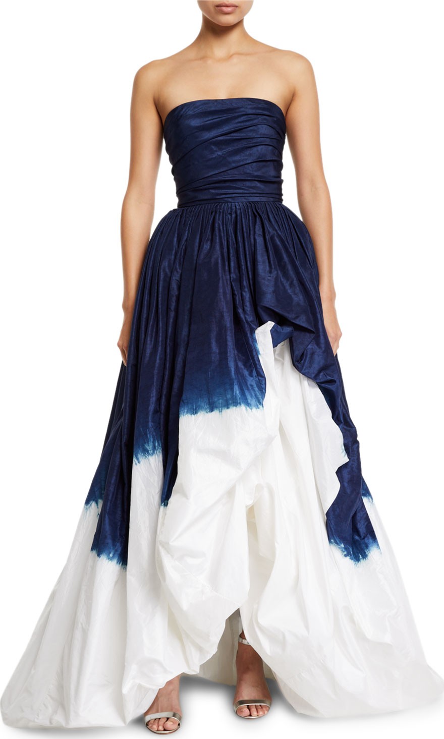 Oscar De La Renta Strapless Dip-Dyed Ball Gown