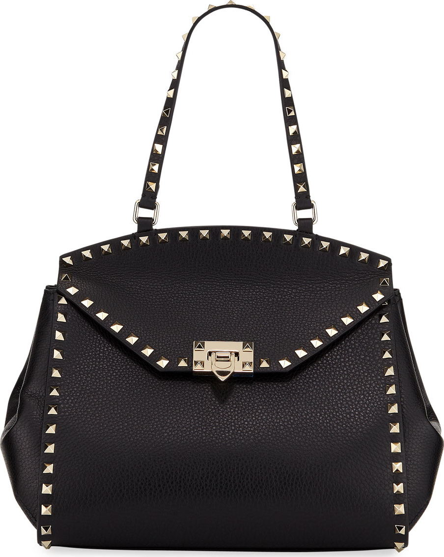 Valentino Rockstud Flap Tote Bag