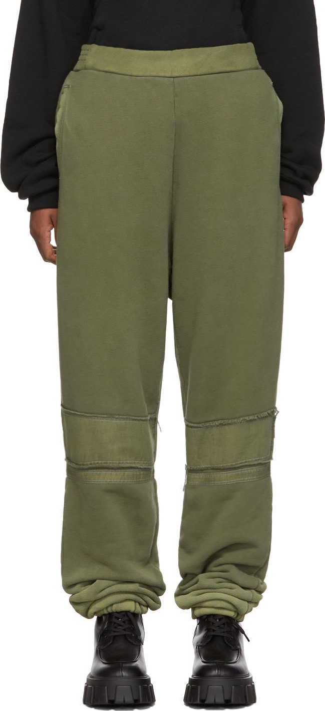 Ambush Green Bleach Patchwork Lounge Pants
