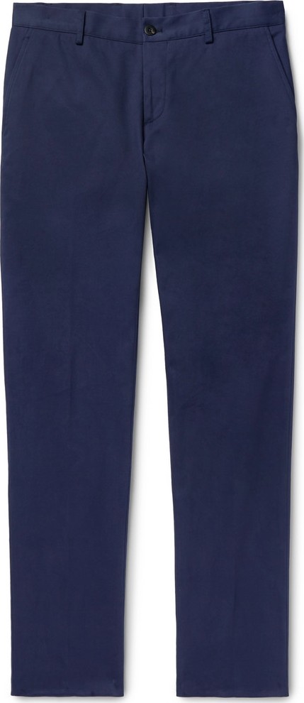 Etro Navy Slim-Fit Cotton-Blend Twill Chinos