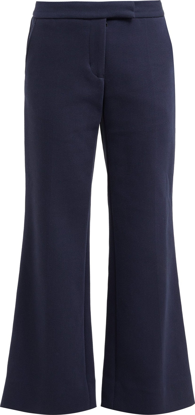 Marina Moscone Kick-flare twill trousers
