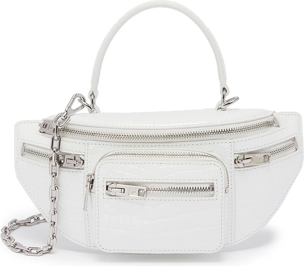 Alexander Wang 'Attica' top handle croc-embossed leather mini belt bag