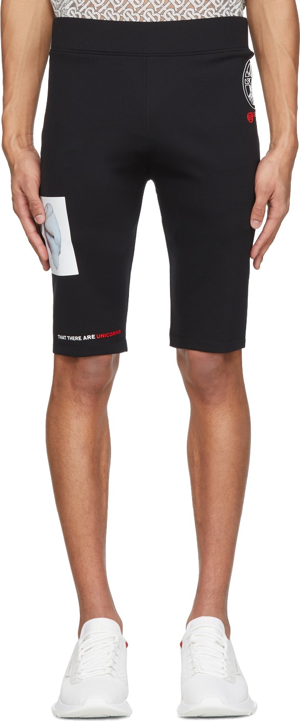 Burberry London England Black Print Cycling Shorts