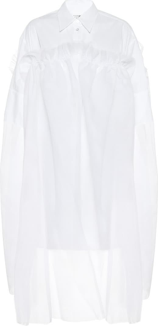 MM6 Maison Margiela Cotton and tulle shirt