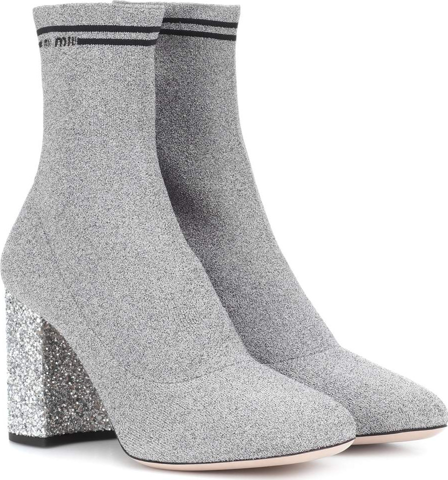 Miu Miu Stretch-knit ankle boots