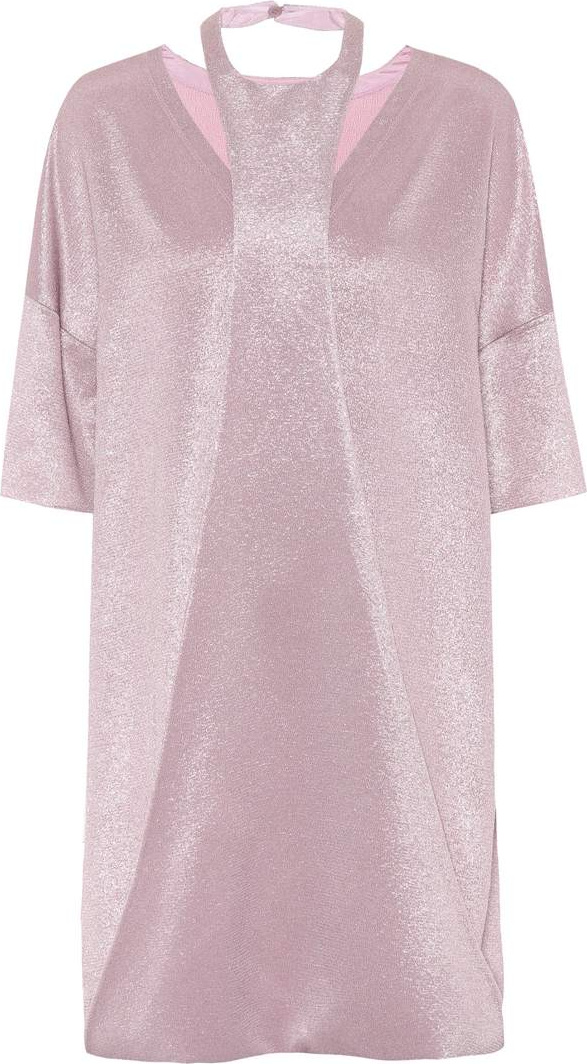 Valentino Metallic crêpe minidress