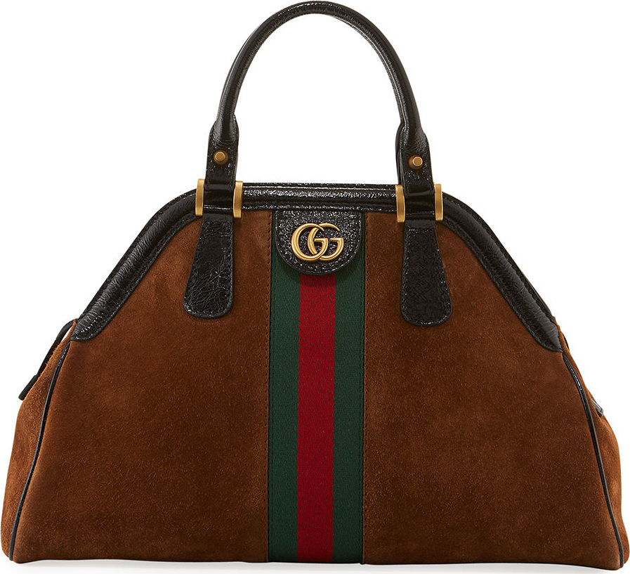 Gucci RE(BELLE) Medium Suede Top Handle Bag