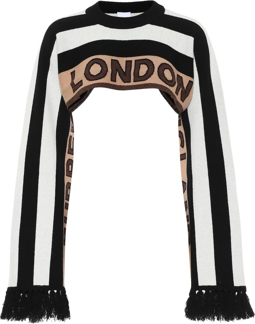 Burberry London England Striped cashmere-blend sweater