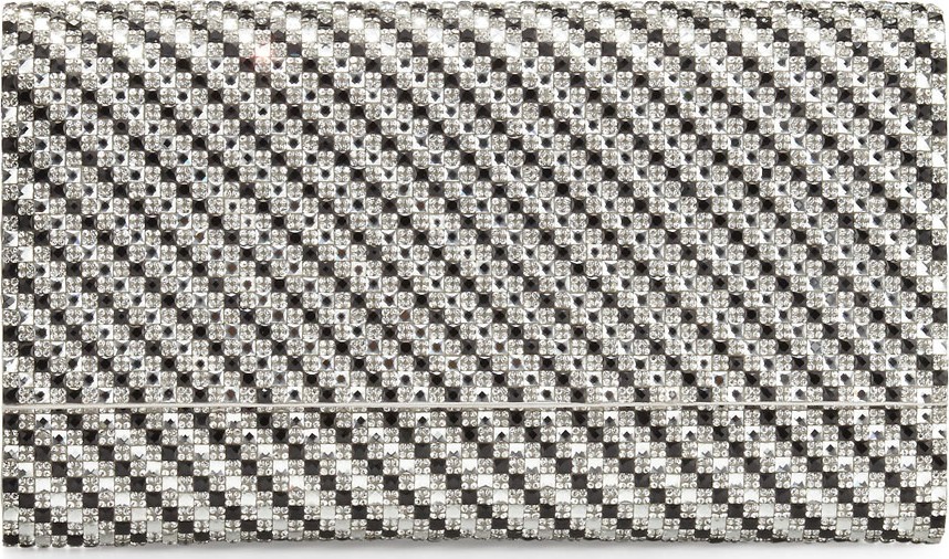 Judith Leiber Manhattan Crystal Evening Clutch Bag, Jet/Rhinestone