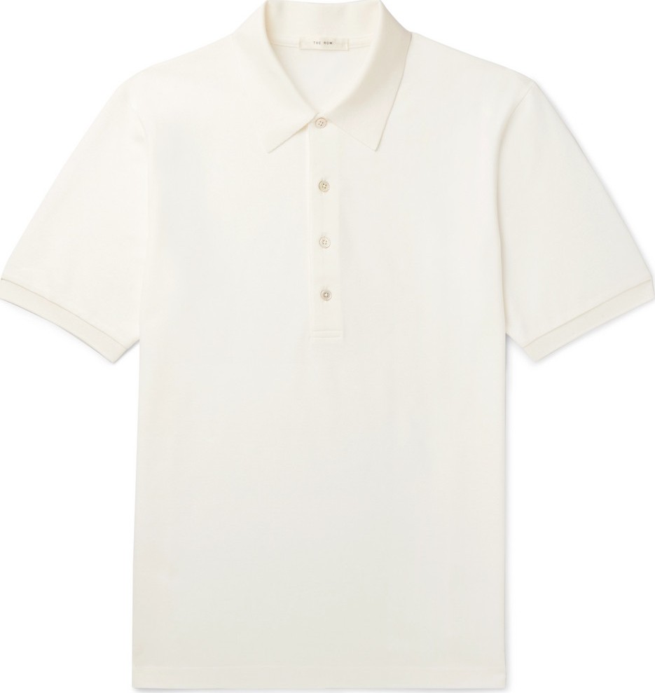 THE ROW Noel Cotton-Piqué Polo Shirt