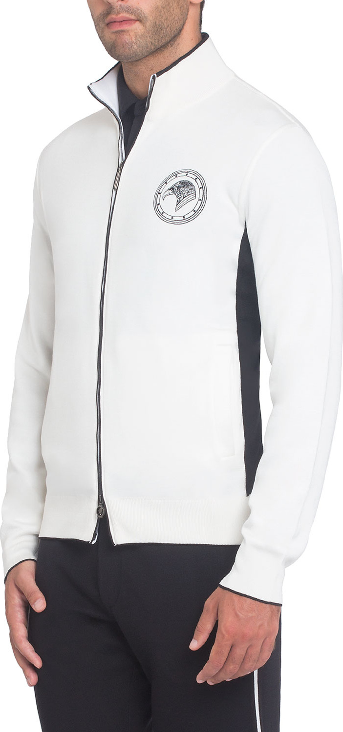 Stefano Ricci Silk-Blend Zip-Front Jogging Hoodie
