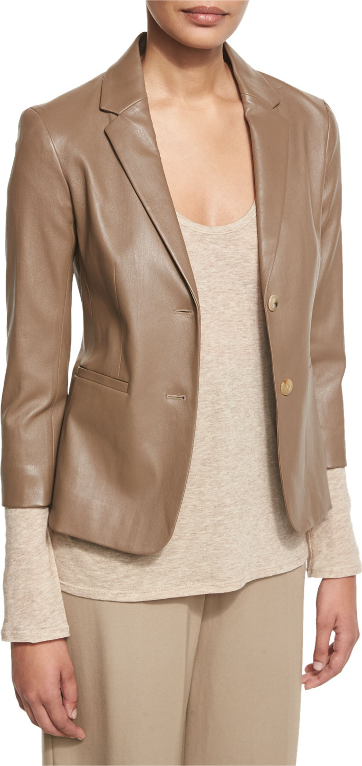 THE ROW Noblan Leather Blazer