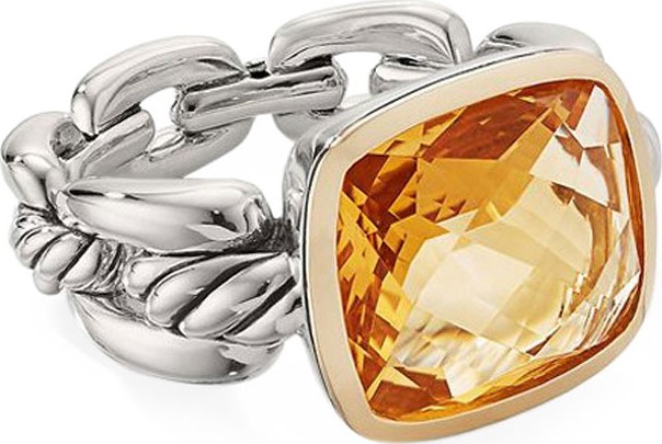 David Yurman Wellesley Link Citrine Ring