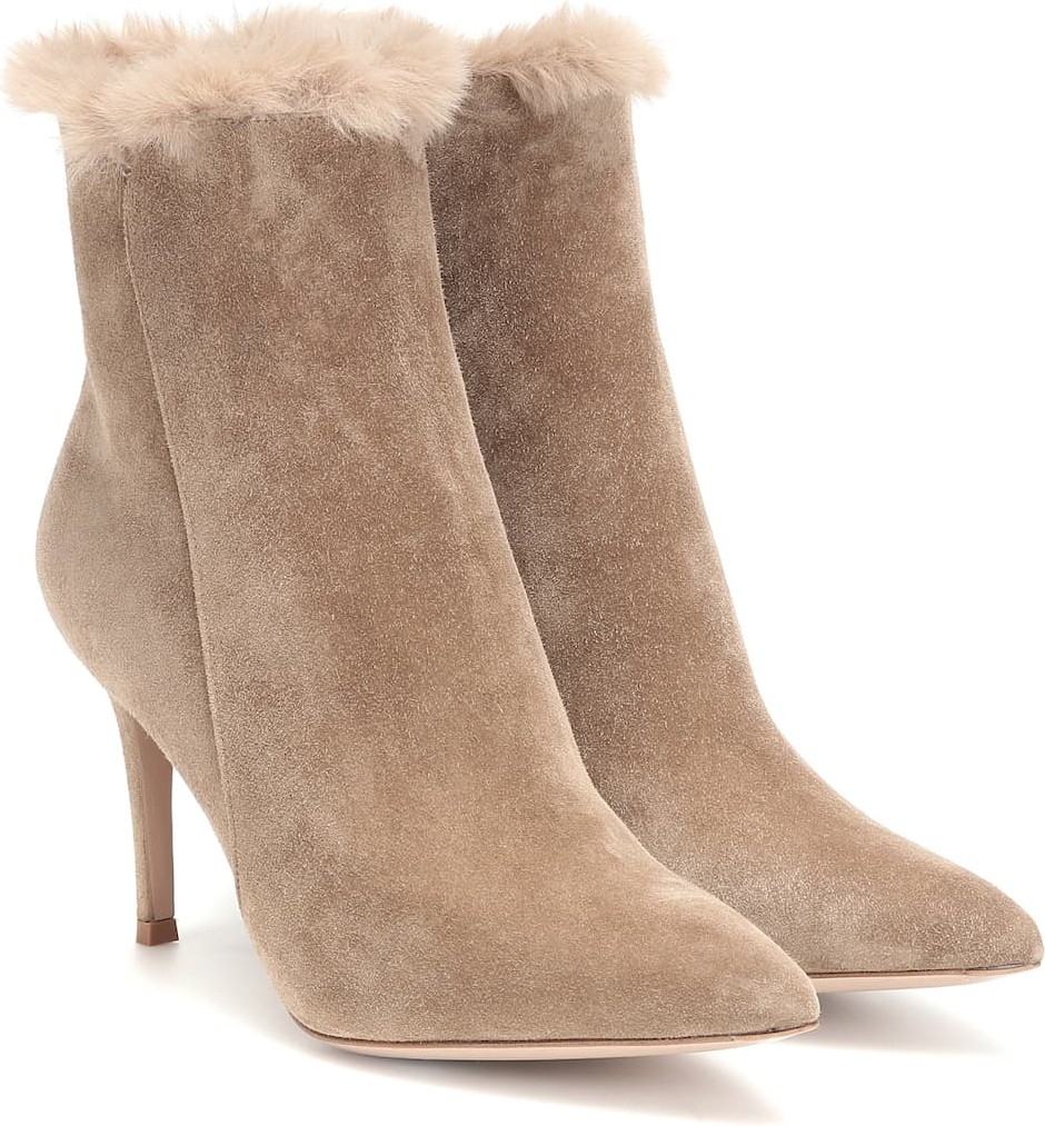 Gianvito Rossi Levy 85 suede ankle boots