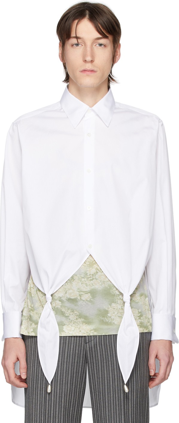 LOEWE White Knotted Pearl Shirt