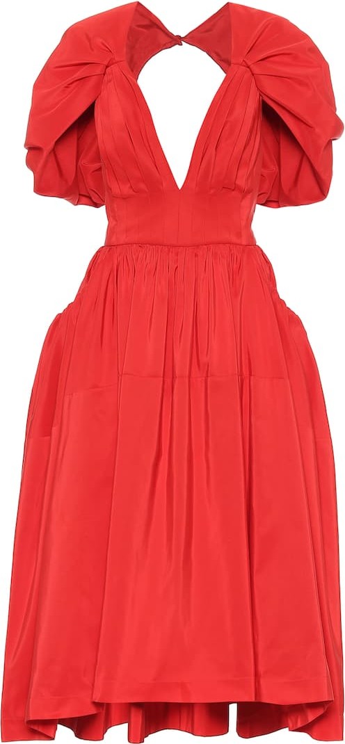 Alexander McQueen Pleated faille dress