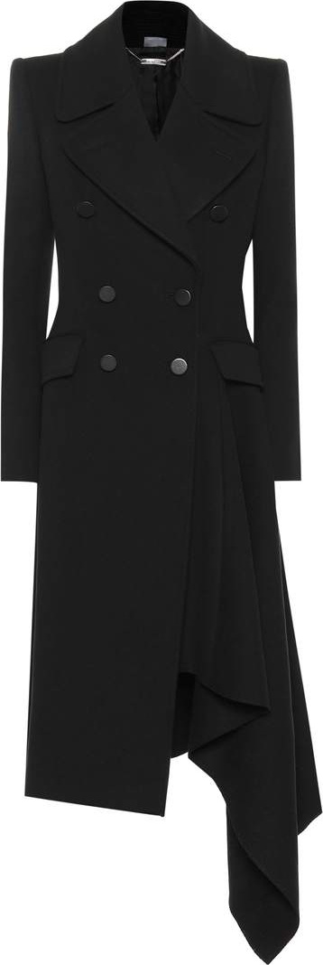 Alexander McQueen Asymmetric wool and cashmere coat