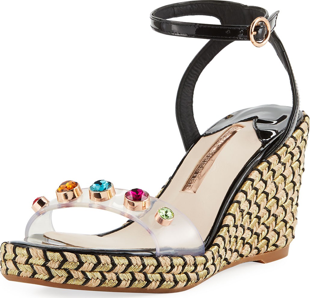 Sophia Webster Dina Gem Mid Espadrille Sandals
