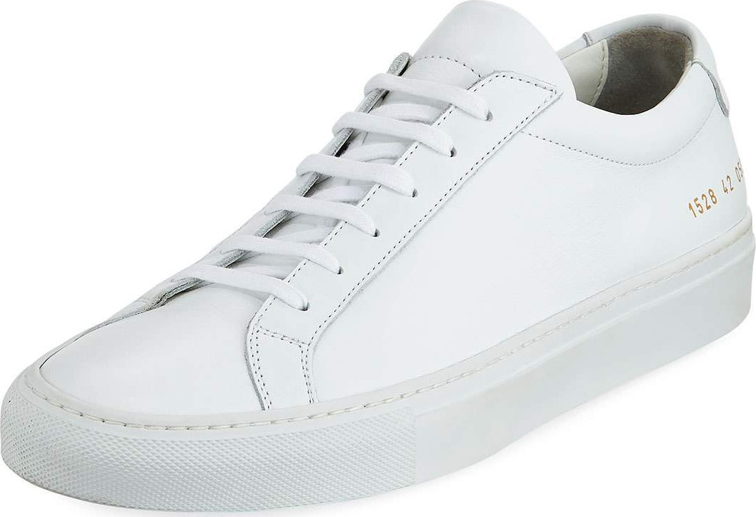 Common Projects Men's Achilles Leather Low-Top Sneaker, White
