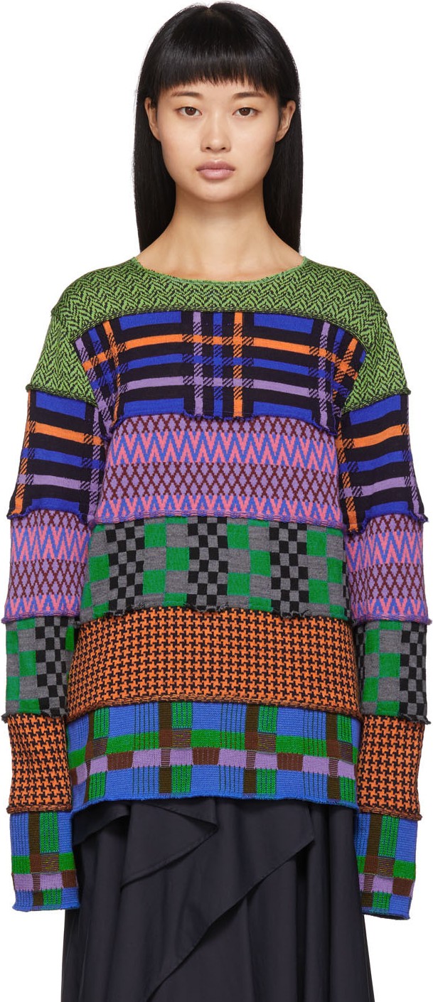 Comme Des Garcons Multicolor Pattern Sweater