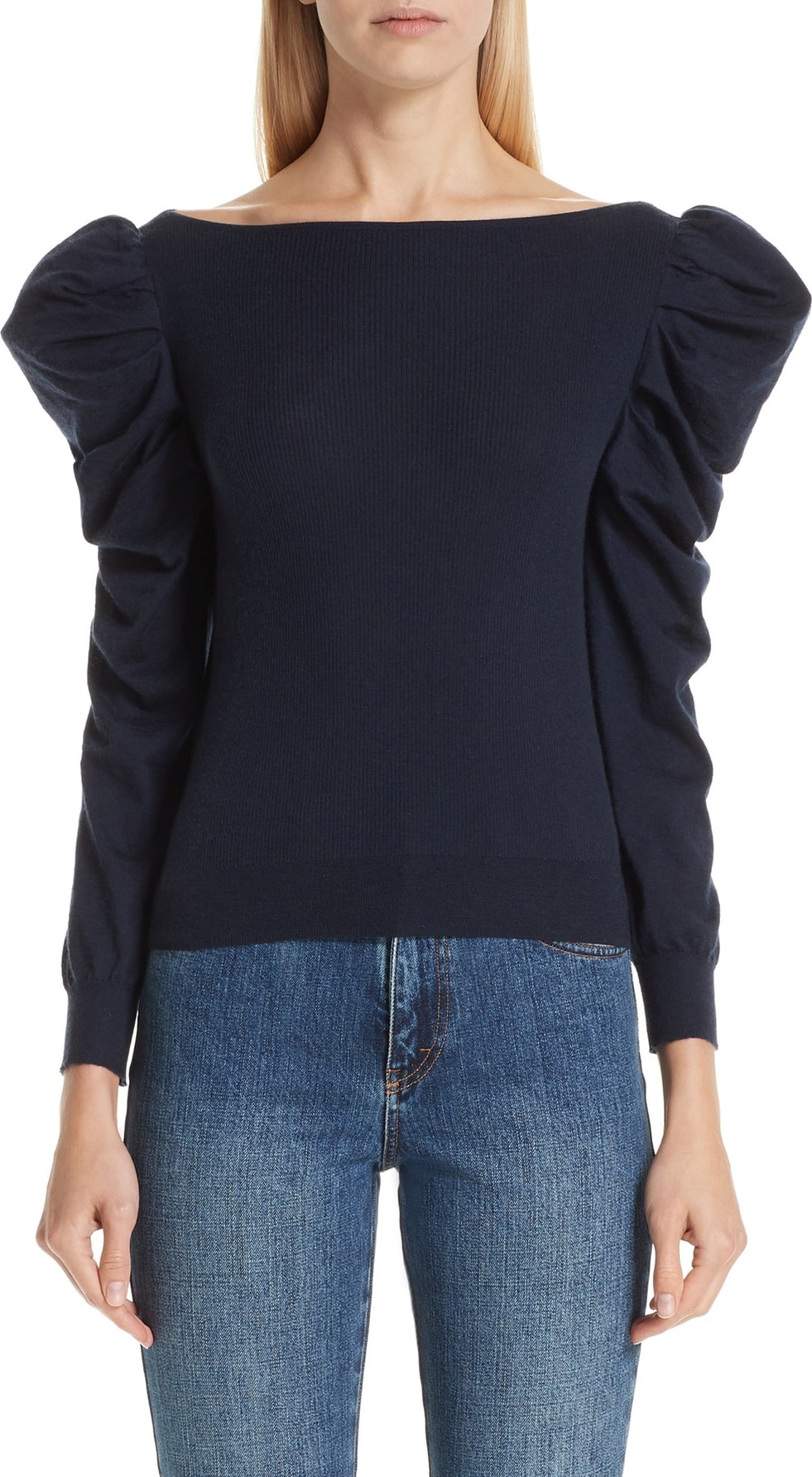 Co Alpaca & Wool Puff Sleeve Sweater