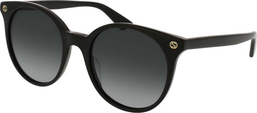 Gucci Round Gradient Acetate Sunglasses, Black