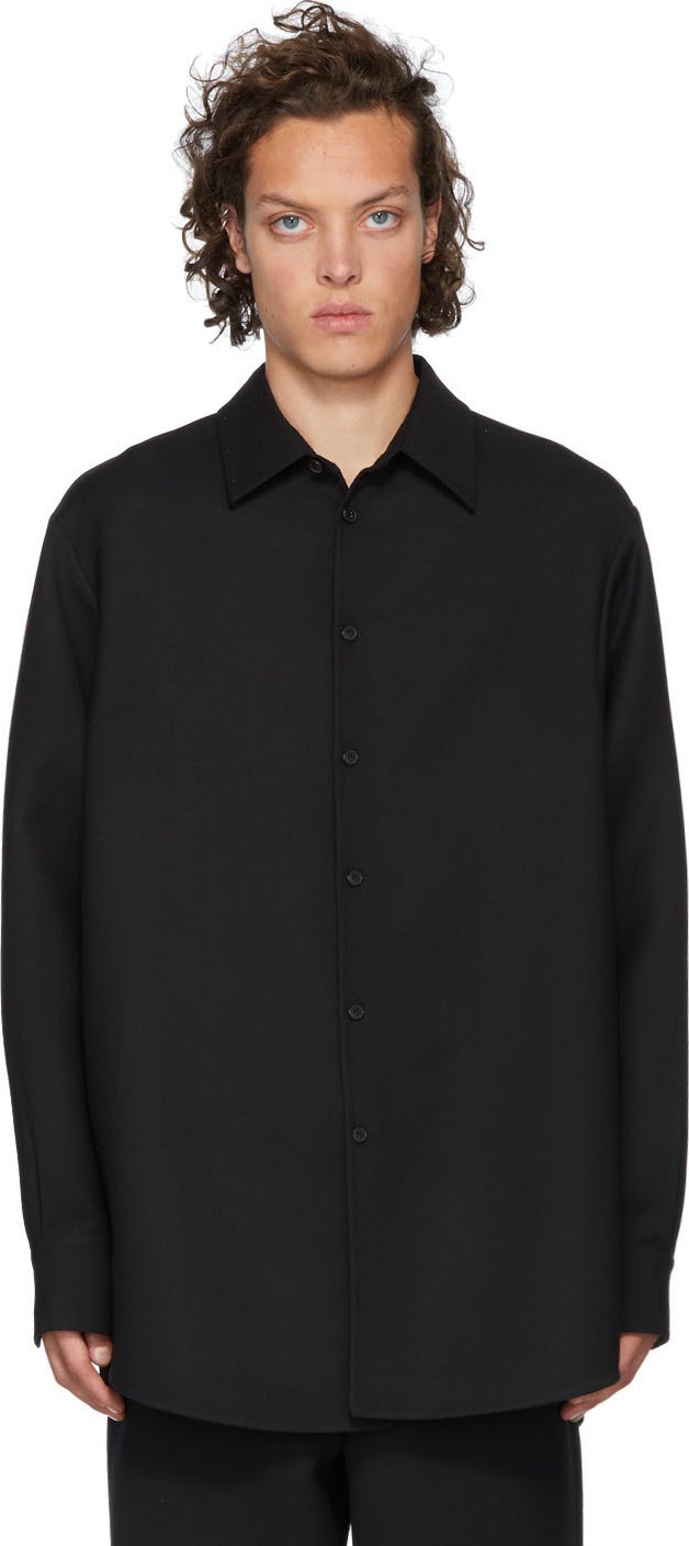 Valentino Black Wool Shirt