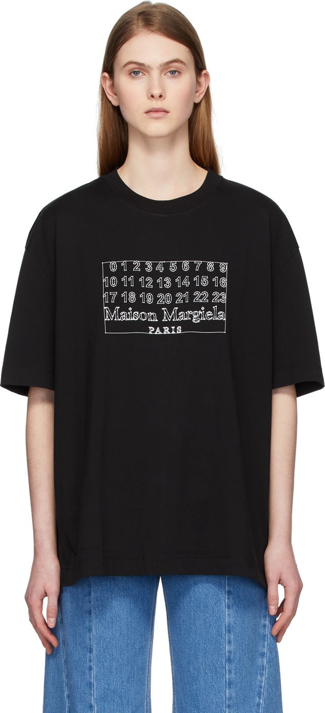 Maison Margiela Black Mako Cotton T-Shirt