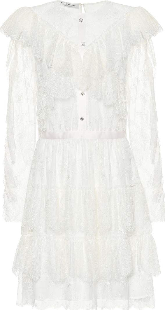 Philosophy Di Lorenzo Serafini Crystal-embellished lace minidress