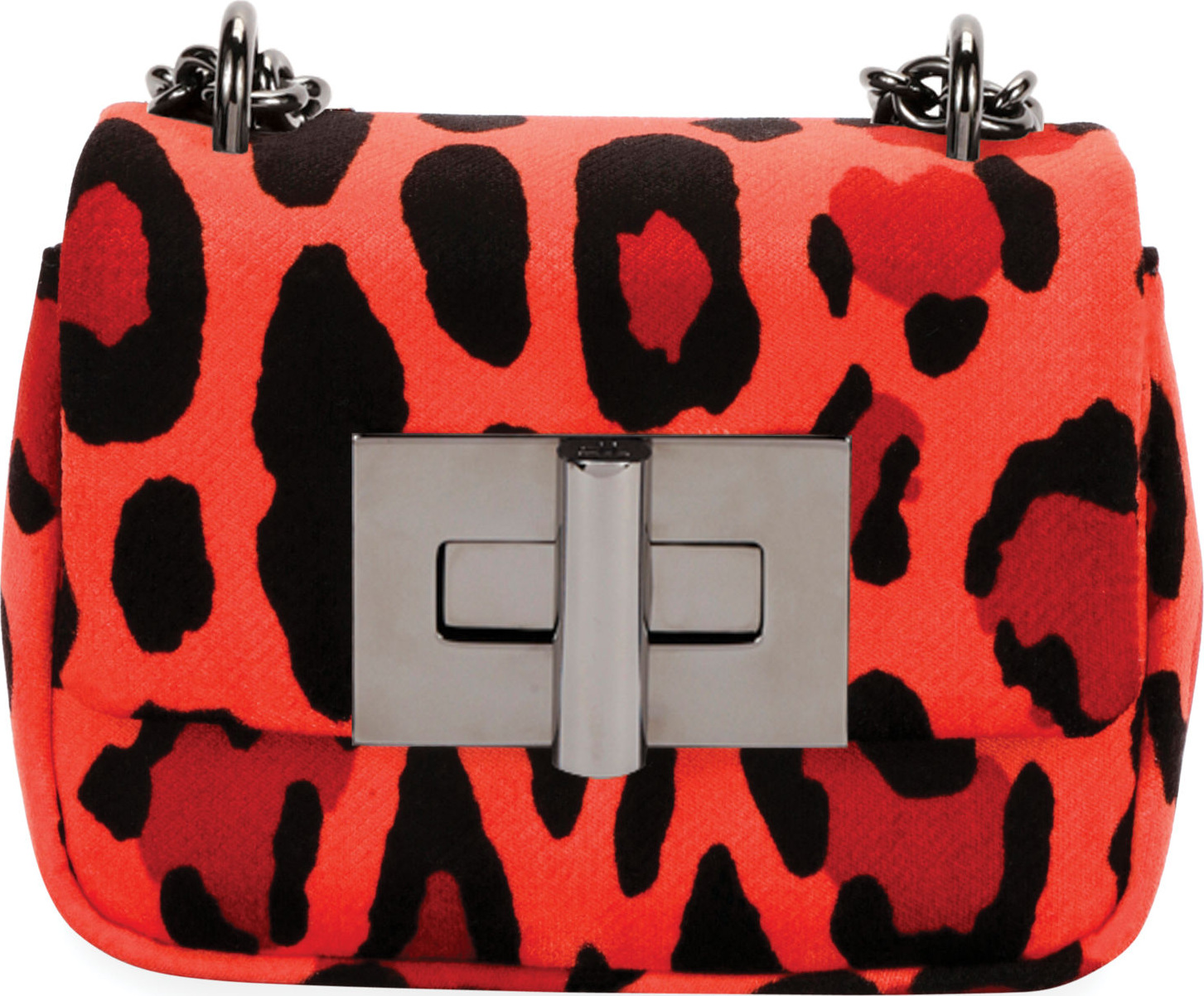 TOM FORD Natalia Small Leopard-Print Soft Velvet Shoulder Bag