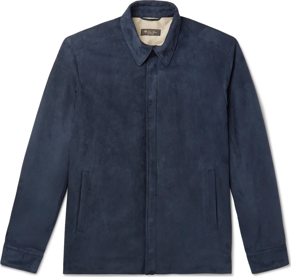 Loro Piana Rain System Suede Shirt Jacket