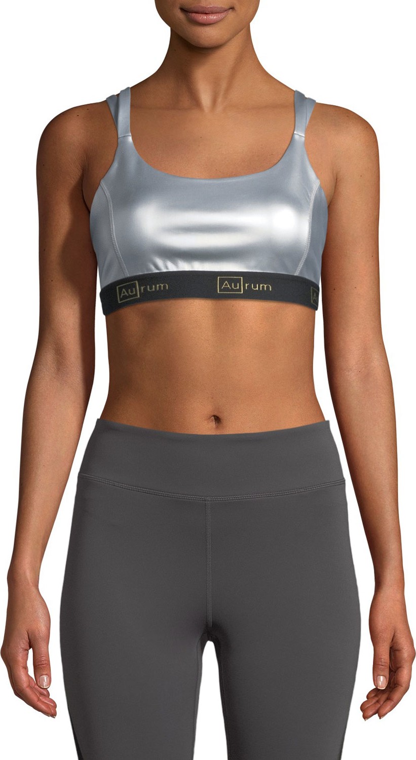 Aurum Confidence Double-Strap Power Mesh Sports Bra