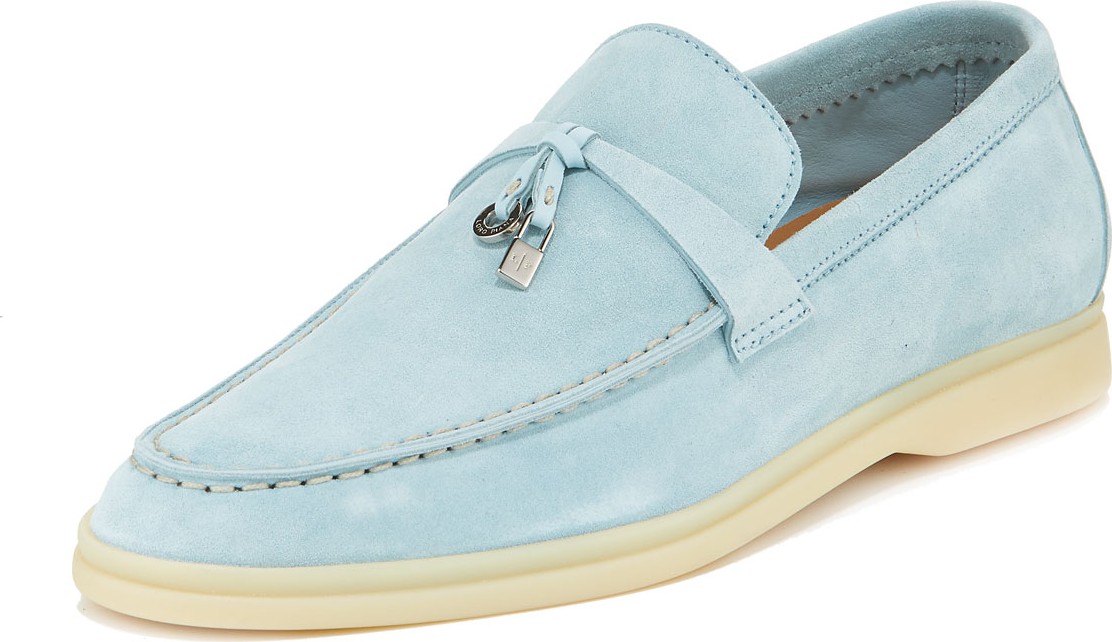 Loro Piana Summer Charms Walk Suede Loafers