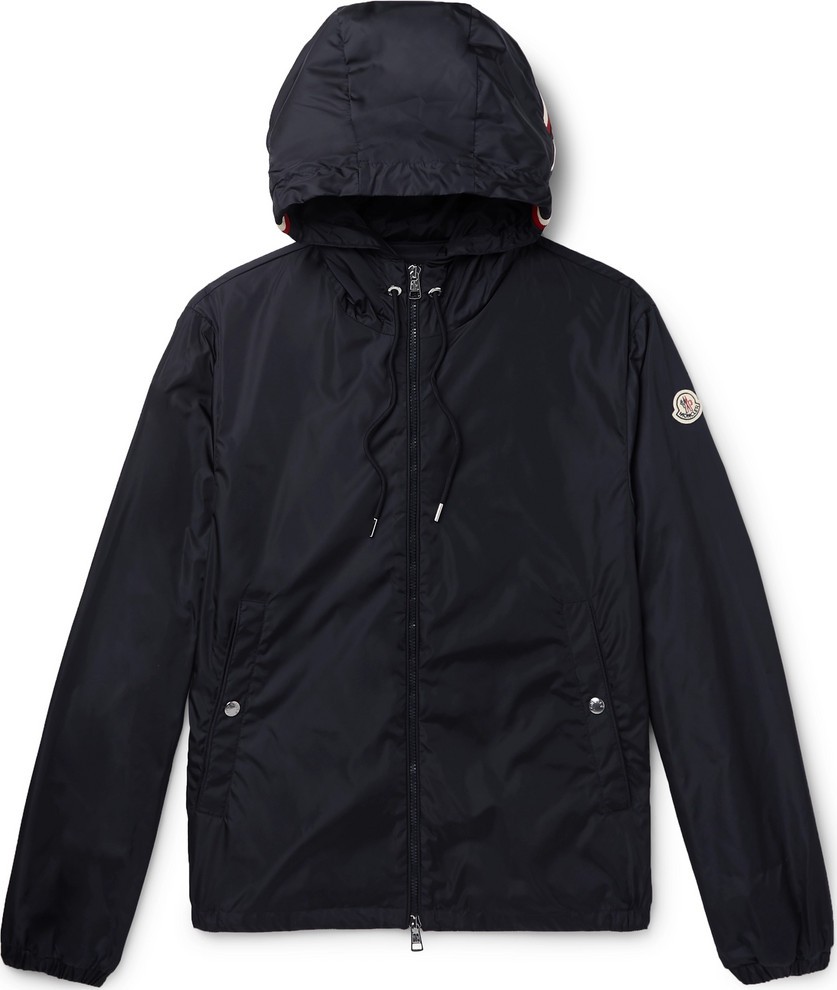 Moncler Grimpeurs Stripe-Trimmed Nylon Hooded Jacket